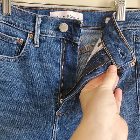 Denim Forum High Rise Jeans - Blue - Picture 5 of 16